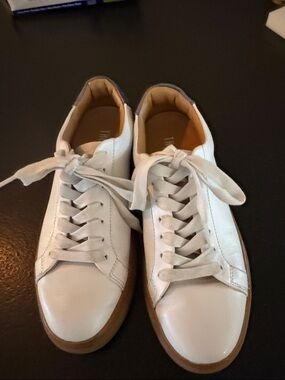 Thursday Boot Company White Leather Sneakers with Gum Sole